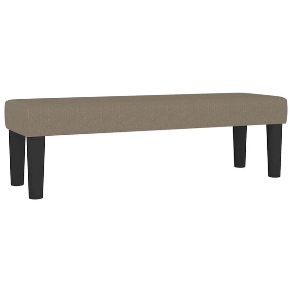 vidaXL Bench Taupe 39.37 x 11.81 x 11.81 in Fabric