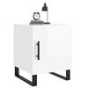 vidaXL Bedside Cabinet High gloss white Engineered wood Medium