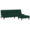 vidaXL Sofa Set Dark Green Velvet, Foam, Wood, Plastic 2 Piece