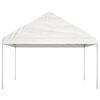 vidaXL Gazebo With Roof White Polyethylene, Galvanized Steel Extra Large
