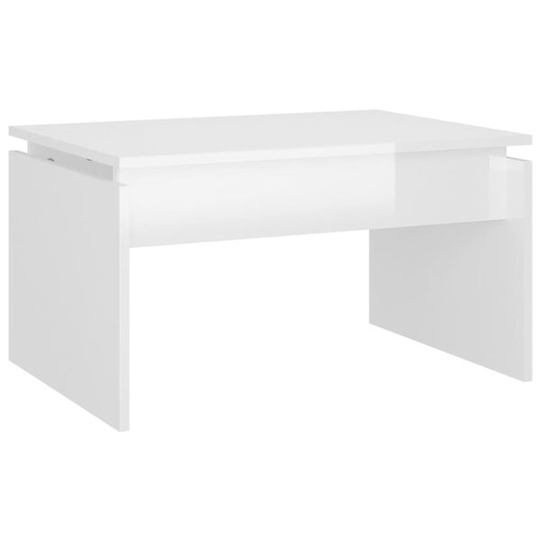 vidaXL Coffee Table High gloss white Engineered wood Medium Durable
