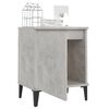 vidaXL Bed Cabinet Set of 2 Concrete Grey Engineered Wood, Metal