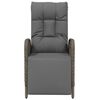 vidaXL Outdoor Reclining Chair Set of 2 Grey