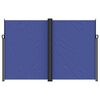 vidaXL Retractable Side Awning Blue 100% polyester with PU coating Large
