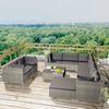 vidaXL Garden Sofa Set Grey