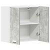 vidaXL Hanging Cabinet Concrete grey Engineered wood Modern