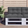 vidaXL Pallet Cushion Anthracite 100% polyester 27.6 x 15.7 x 4.7 in