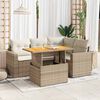 vidaXL Garden Sofa Set Beige, Cream White