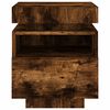 vidaXL Bedside Cabinet Set of 2 Smoked Oak Engineered wood Medium