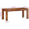 vidaXL Bench Honey Solid Acacia wood Medium Durable Bench