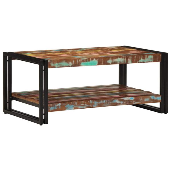 vidaXL Coffee Table Multicolor Reclaimed wood and iron