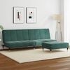 vidaXL Sofa Bed Dark Green Velvet (100% polyester), wood, metal Two-seater