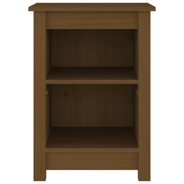 vidaXL Bedside Cabinet Honey Brown Solid Pine Wood Standard
