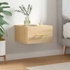 vidaXL Wall-mounted Nightstand Sonoma oak Engineered wood Compact