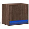 vidaXL Wall-mounted Bedside Cabinet Brown Oak Engineered wood