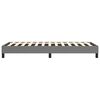 vidaXL Bed Frame Dark grey Polyester, Plywood, Engineered wood Twin