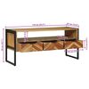 vidaXL TV Cabinet with Drawer Brown 100 x 35 x 50 cm Solid Acacia wood