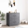 vidaXL Sideboard Dark Gray Cold-rolled Steel Medium Sideboard