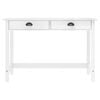 vidaXL Console Table White Solid pine wood Compact Rectangular