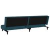 vidaXL Sofa Bed Blue Velvet (100% polyester), wood, plastic Medium