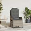 vidaXL Recliner Chair Gray 56 x 66 x 95cm poly rattan