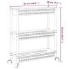 vidaXL Storage Trolley Silver and White