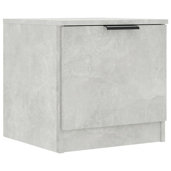 vidaXL Bedside Cabinet Concrete grey Engineered wood Small