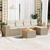 vidaXL Garden Sofa Set Beige, Cream White