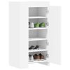 vidaXL Shoe Cabinet White Engineered wood 20.5 x 14.8 x 39.4 in