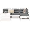 vidaXL Garden Sofa Set White Solid Pine Wood 5 Piece Set Modular
