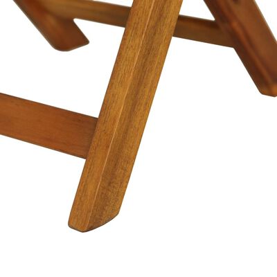 vidaXL 3 Piece Folding Bistro Set with Cushions Solid Acacia Wood
