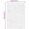 vidaXL Shaggy Rug Cream Polypropylene 47.2x66.9 in Foldable Shaggy Rug
