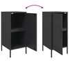 vidaXL Sideboard Black Cold-rolled steel 14.2x15.4x31.1 in Sideboard