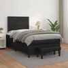 vidaXL Box Spring Bed with Mattress Black, White