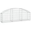 vidaXL Gabion Basket Silver Galvanized iron 59.1x11.8x15.7/23.6 in