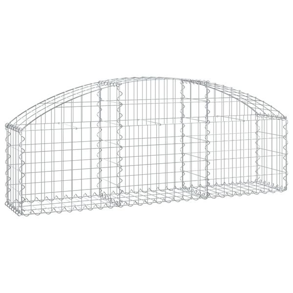 vidaXL Gabion Basket Silver Galvanized iron 59.1x11.8x15.7/23.6 in