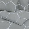 vidaXL Duvet Cover Set Set of 2 Grey 100% Cotton 102.4x94.5 in