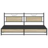 vidaXL Bed Frame Sonoma oak Steel, engineered wood Full Bed Frame