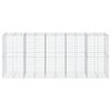 vidaXL Gabion Basket Silver Galvanized Iron Large Durable