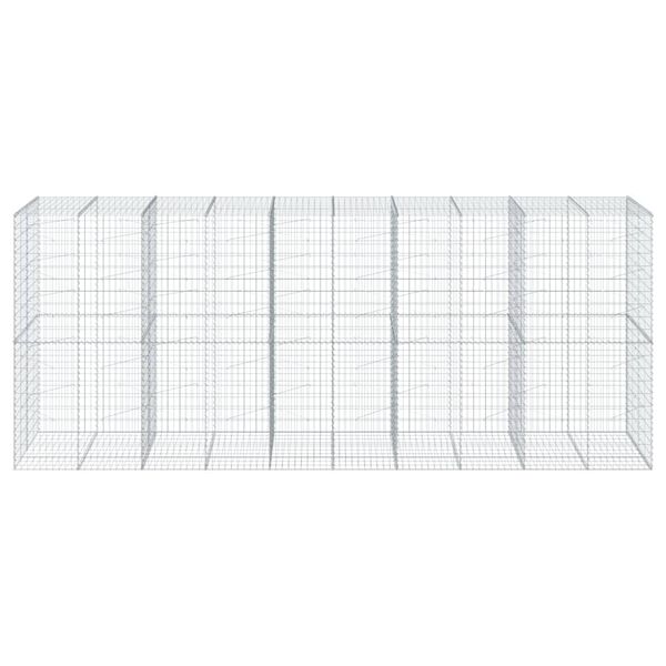 vidaXL Gabion Basket Silver Galvanized Iron Large Durable