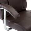 vidaXL TV Armchair Brown Artificial leather, Chrome Single