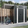 vidaXL Garden Shed Anthracite Galvanized steel, plastic Large