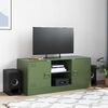vidaXL TV Cabinet Olive Green Cold-rolled steel Medium TV Cabinet