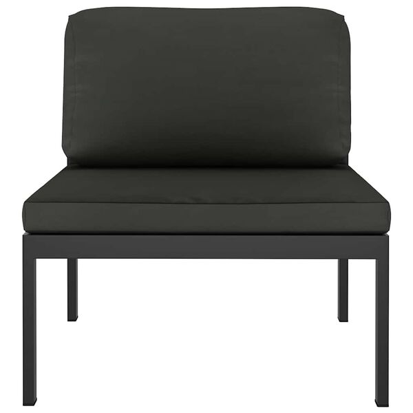 vidaXL Middle Sofa Anthracite Aluminum Medium Modular Middle Sofa