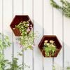 vidaXL Wall Planter Set of 2 Rusty Corten Steel Medium