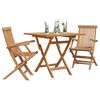 vidaXL Garden Dining Set 3 pcs Brown Solid teak wood