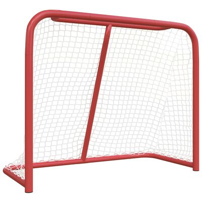 vidaXL Hockey Goal Red and White 72"x28"x48" Polyester