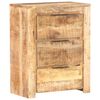 vidaXL Sideboard 23.2"x13"x29.5" Rough Mango Wood