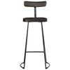 vidaXL Bar Stool Set of 2 Black Solid mango wood, iron Medium Footrest
