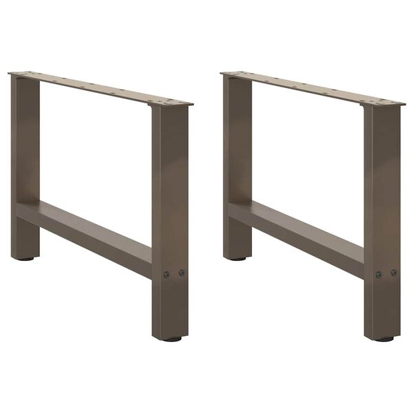 vidaXL Coffee Table Leg Set of 2 Natural Steel Powder-Coated Steel